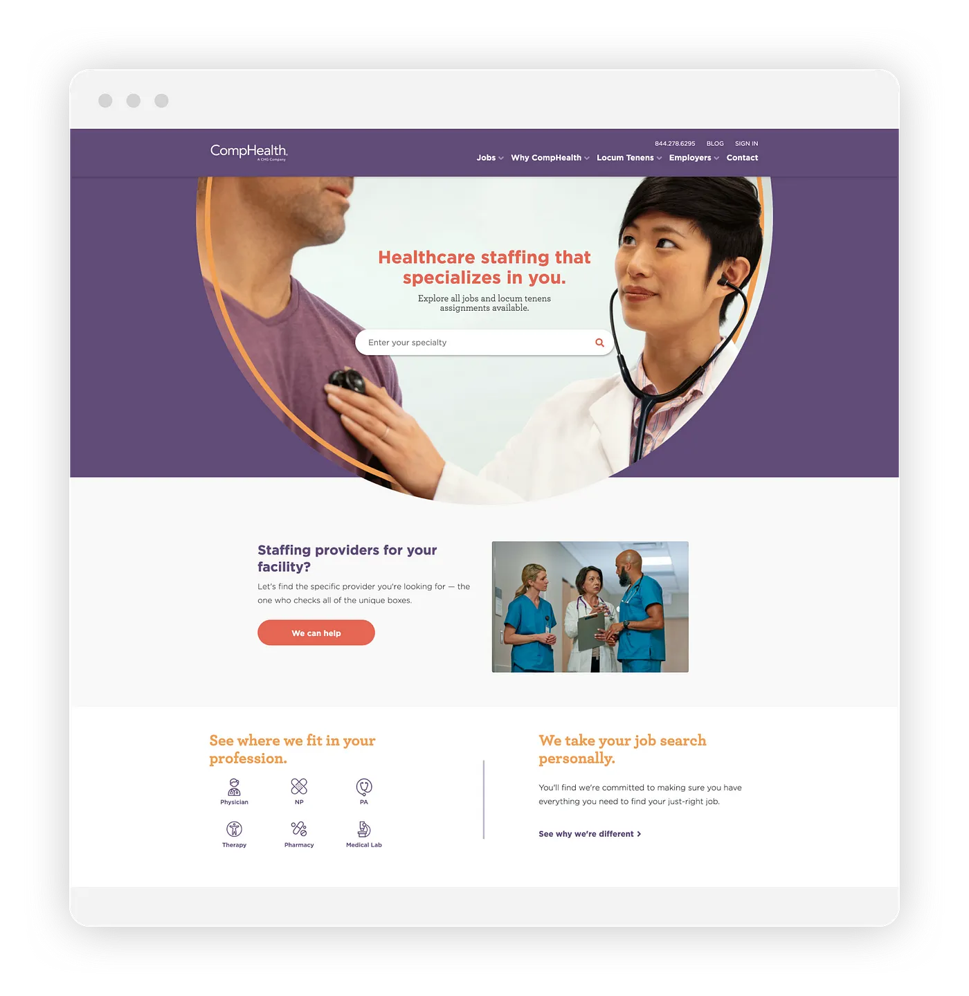 CompHealth Site Refresh design, image 02